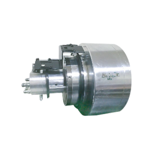 DOUBLE ROD ROTATING HYDRAULIC CYLINDER WITH AIR/WATER CONNECTION AND DOBLE STROKE CONTROL